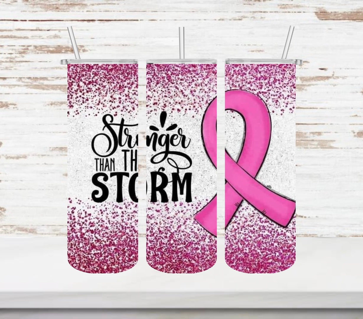 Breast cancer tumbler