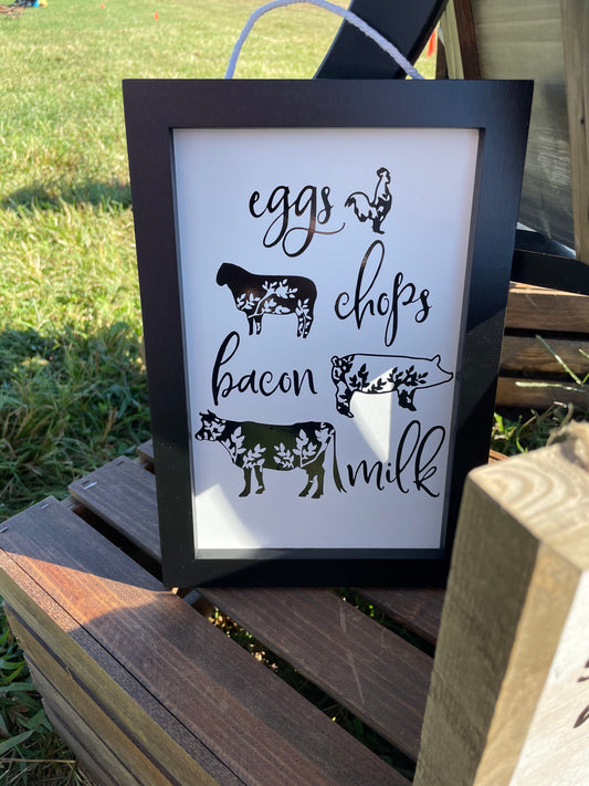 Farm animal sign