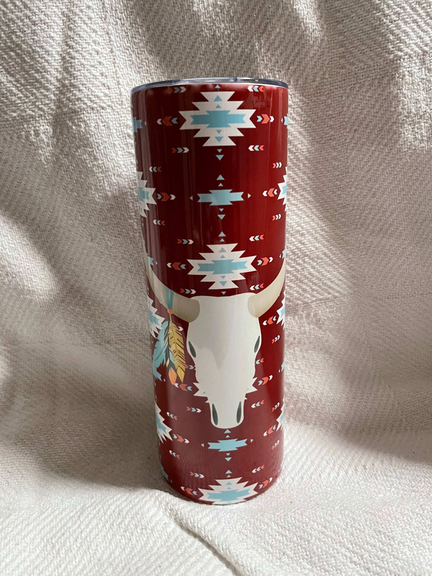 Aztec skull tumbler